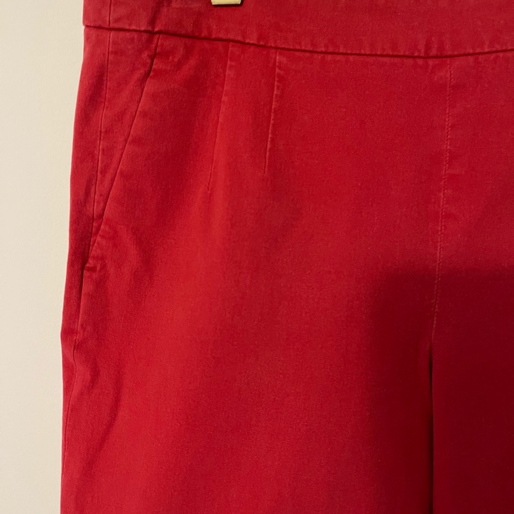 Red Cropped Pants - Picture 2 of 6